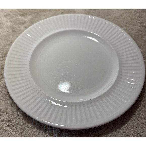 Johnson Bros Athena White Ribbed Bread & Butter Plates Set Of 7 Made In England - Picture 3 of 11